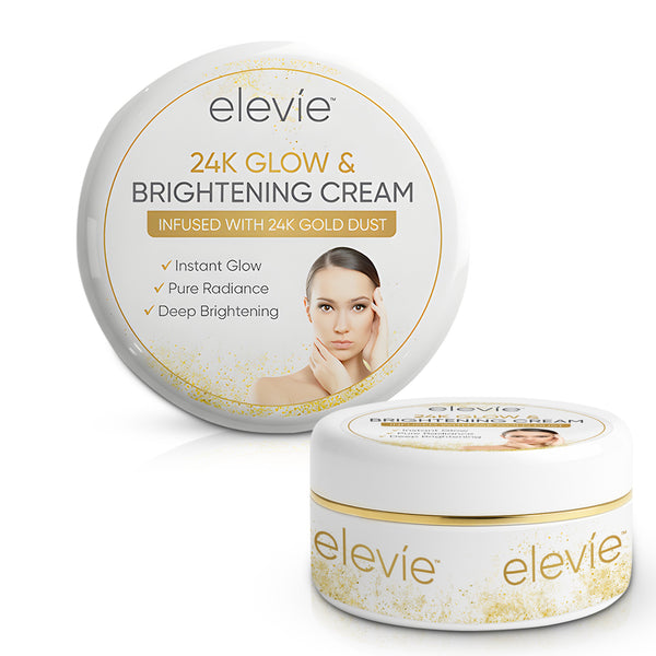 elevíe 24K Glow & Brightening Cream  Infused with 24K Gold Serum